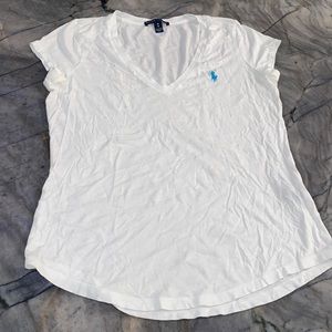 Polo Ralph Lauren Polo Ralph Lauren Pony Embroidered V-Neck T-Shirt | Used Once